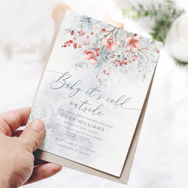 Invitation Bébé son froid à l'extérieur du baby shower des ba (Créateur téléchargé)