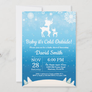 Invitation Bébé son froid à l'extérieur du Baby shower des ce