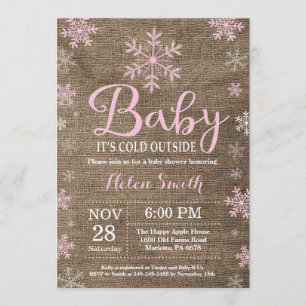Invitation Bébé son froid à l'extérieur du Baby shower d'hive