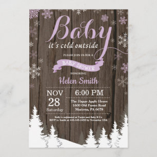 Invitation Bébé son froid à l'extérieur du Baby shower d'hive