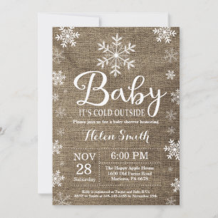 Invitation Bébé son froid à l'extérieur du Baby shower d'hive