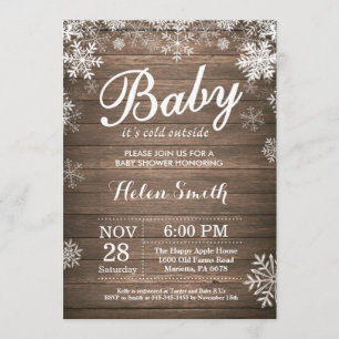 Invitation Bébé son froid à l'extérieur du Baby shower d'hive