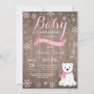 Invitation Bébé son froid à l'extérieur du Baby shower d'hive