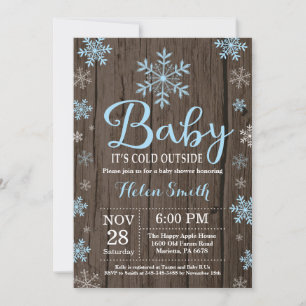 Invitation Bébé son froid à l'extérieur du Baby shower d'hive