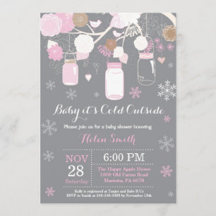 Invitation Bébé son froid à l'extérieur du Baby shower Mason 