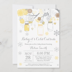 Invitation Bébé son froid à l'extérieur du Baby shower Mason 