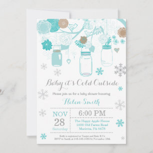 Invitation Bébé son froid à l'extérieur du Baby shower Mason