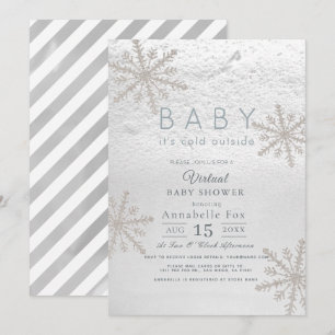 Invitation Bébé son froid à l'extérieur du Baby shower virtue