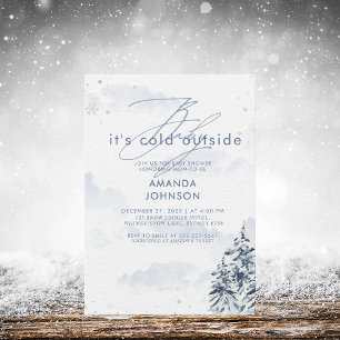 Invitation Bébé son froid dehors Baby shower À feuillage pers