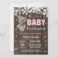 Bébé son froid dehors Baby shower fille hiver