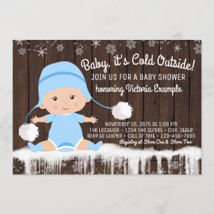 Invitation Bébé son froid dehors Baby shower garçon Invitatio