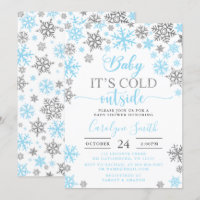 Bébé son froid dehors Baby shower garçon Invitatio
