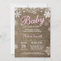 Bébé son froid dehors Hiver Baby shower fille rose
