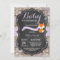 Bébé son froid dehors violet Fox Baby shower fille