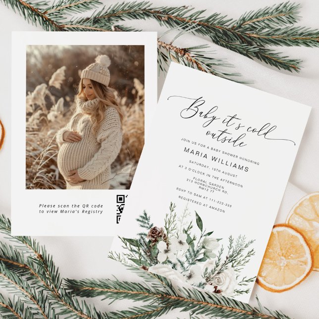 Invitation Bébé son froid en dehors de l'hiver baby shower ph (Créateur téléchargé)