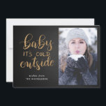 Invitation Bébé son froid en dehors de l'or| Chalkboard Photo<br><div class="desc">Bébé son froid en dehors de l'or| Chalkboard Photo</div>