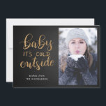 Invitation Bébé son froid en dehors de l'or| Chalkboard Photo<br><div class="desc">Bébé son froid en dehors de l'or| Chalkboard Photo</div>