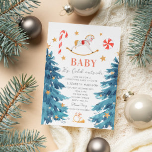 Invitation Bébé son froid en dehors du baby shower de vacance