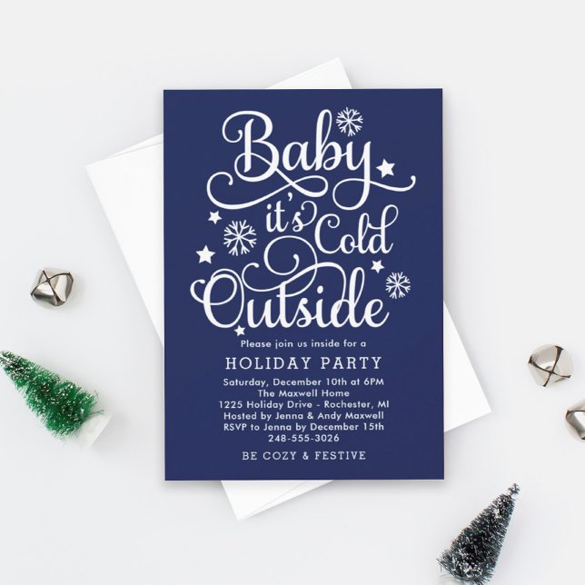 Invitation Bébé Son Froid Extérieur Marine Fête Bleue (Créateur téléchargé)