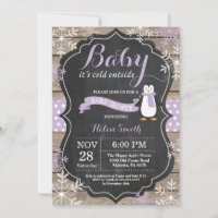Bébé son froid extérieur Penguin Baby shower fille