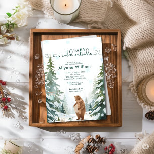 Invitation Bébé son froid hors du Baby shower d'hiver fête