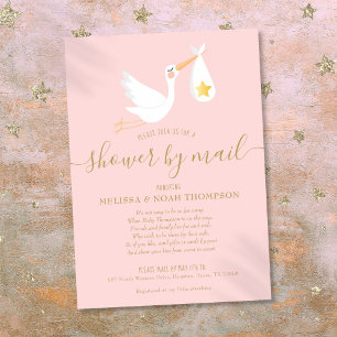 Invitation Bébé sous forme de colis par la poste Fait-main Ro