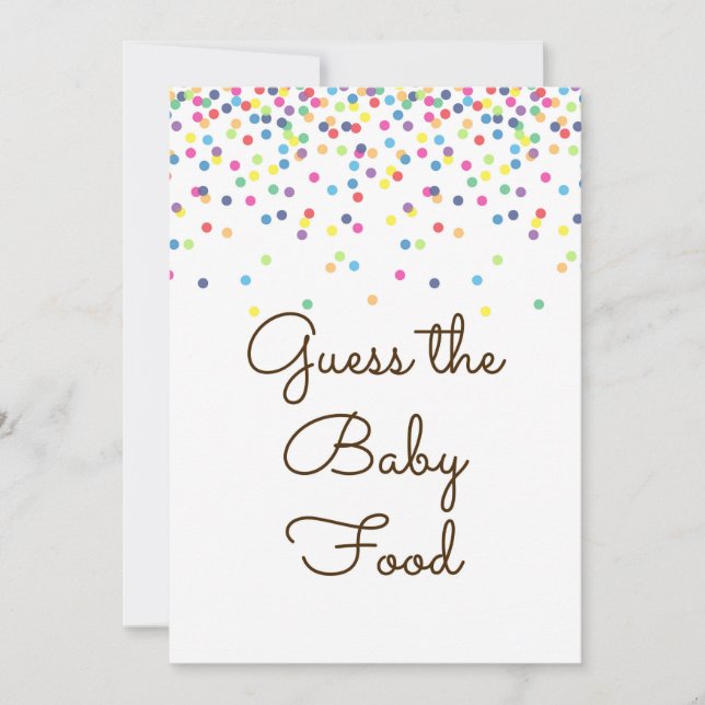 Invitation Bébé Sprinted Baby shower Game Sign Size 5x7" (Devant)