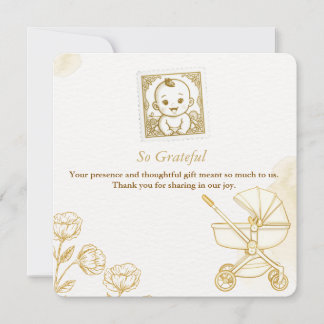 Invitation Bébé - Timbre Mignon