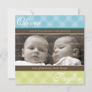 Invitation BÉBÉ TWINS : harmony 3SQ