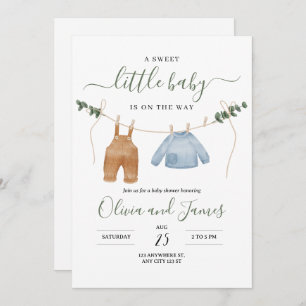 Invitation Bébé Vêtements Baby shower Invitation, Bébé Garçon