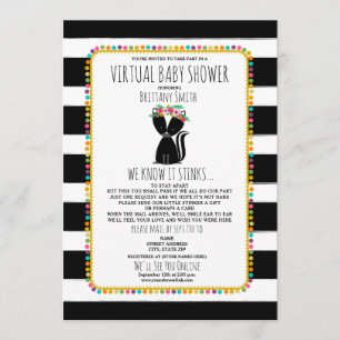 Invitation Bébé virtuel Douche sociale en perte de vitesse