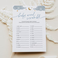 Bébé Word Scramble Star Baby shower Jeu