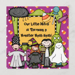 Invitation bébête de partie de Halloween de
