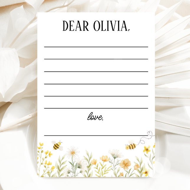 Invitation Bee 1st Birthday Time Capsule Card (Créateur téléchargé)