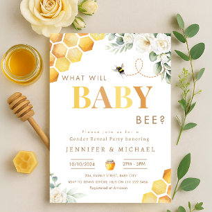 Invitation Bee Genre Révéler Parti Neutre Qu'Est-Ce Que Baby 