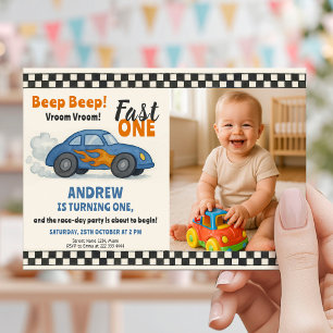 Invitation Beep Beep Fast Un Anniversaire