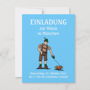 Invitation BEER FESTIVAL Lederhosen Chien bavarois