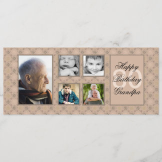 Invitation beige de Multi-Photo de diamants