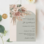 Invitation Beige sauge vert rose pampas herbe arche mariage<br><div class="desc">Donnez le ton pour votre journée spéciale avec cette élégante invitation de mariage. Avec un arrière - plan beige doux, avec un cadre en arc de cercle vert sage, il est joliment décoré de roses terreux et muets, de verdure d’eucalyptus et d’herbe de pampas pour une sensation naturelle et romantique....</div>