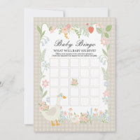 Beige Silly Goose Floral En vichy Baby Bingo Jeu