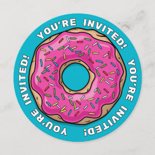 Invitation Beignet arrosé par rose délicieux juteux