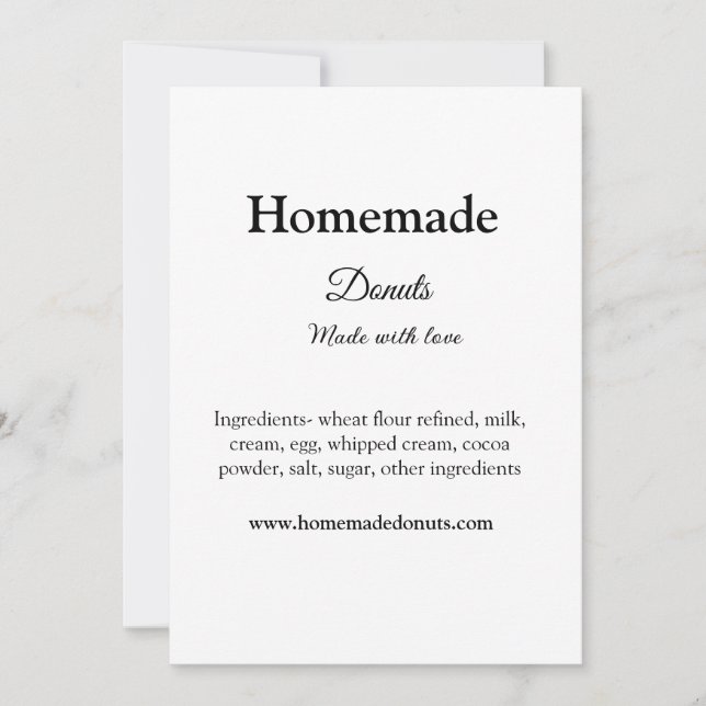 Invitation beignets faits maison avec amour ajouter site de t (Devant)