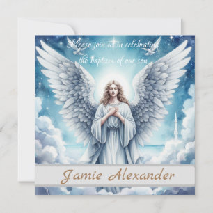 Invitation Bel Ange Gardien Blanc