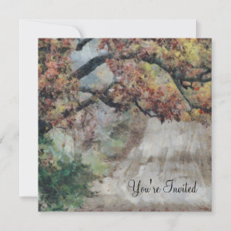 Invitation Bel automne dans la route de campagne du Michigan