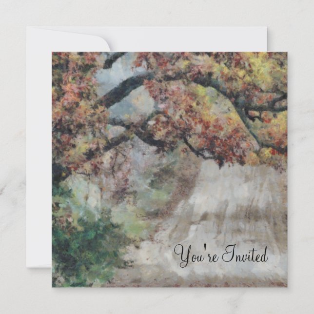 Invitation Bel automne dans la route de campagne du Michigan (Devant)