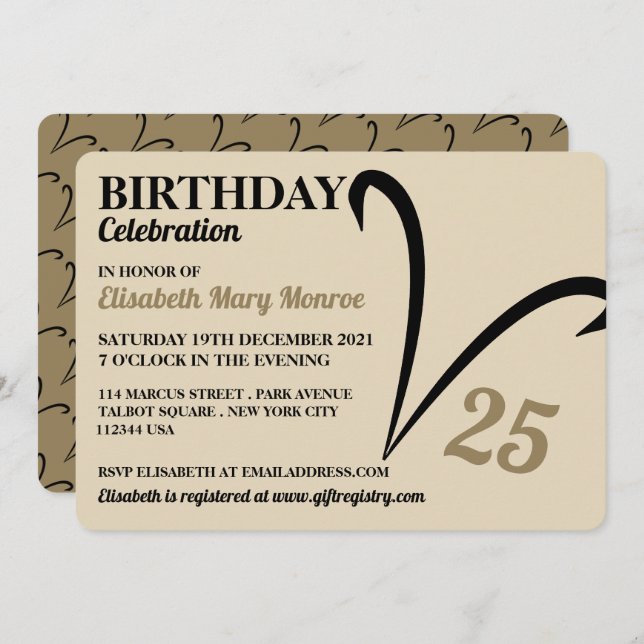 Invitation Bélier, Bélier, Signal Zodiaque, Anniversaire (Devant / Derrière)