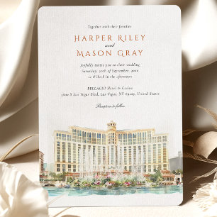 Invitation Bellagio Hotel & Casino Las Vegas Mariage