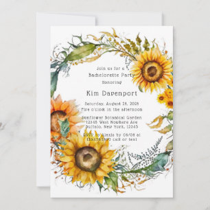 Invitation Belle Automne Sunflower Bachelorette Party