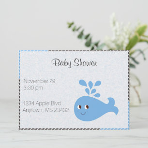 Invitation Belle baleine avec bec