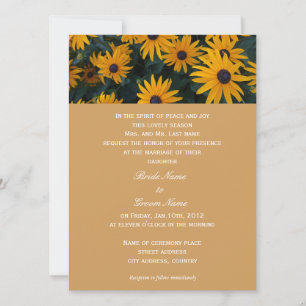 Invitation Belle, chaleureuse, accueillante, fleurs de margue